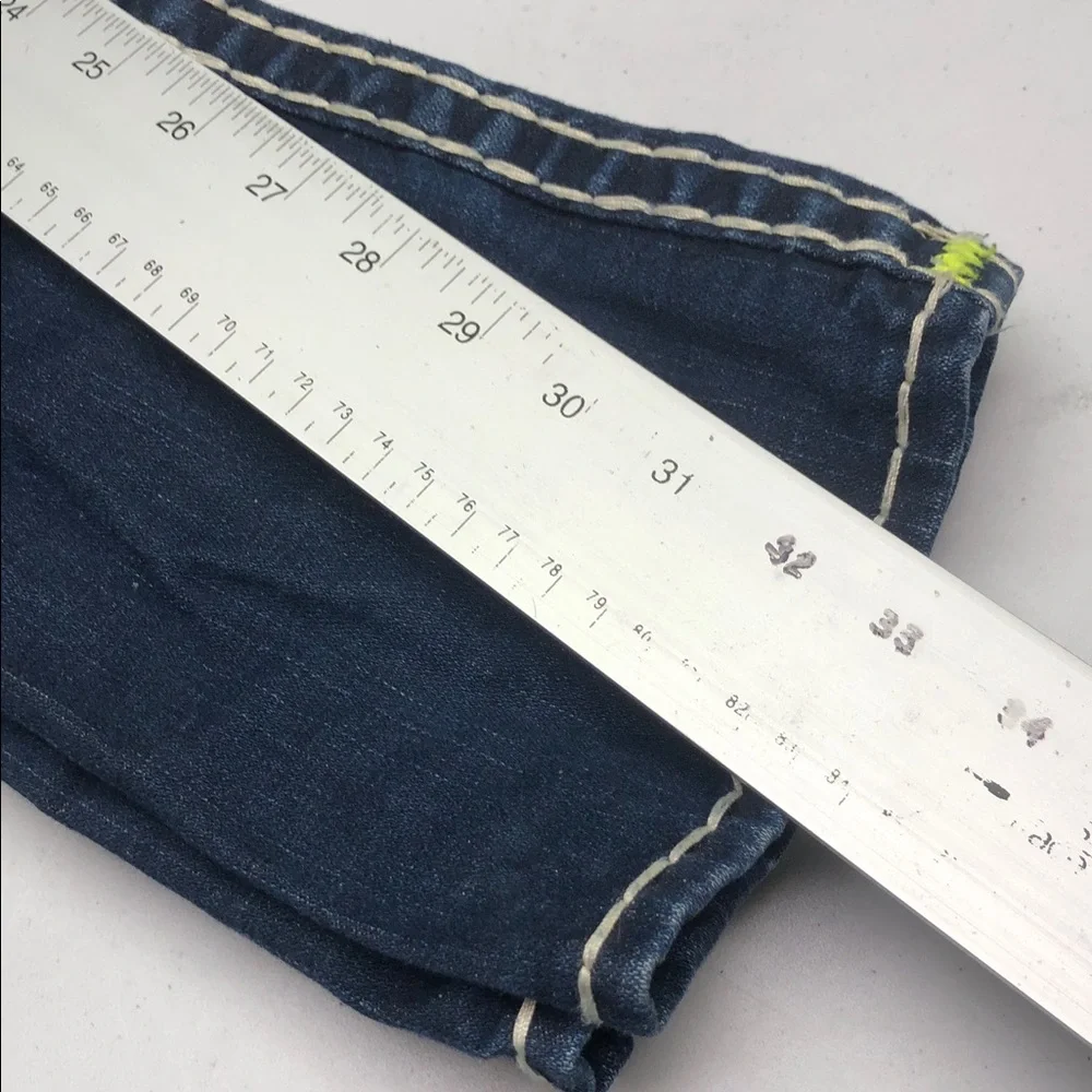 LIKE NEW TRUE RELIGION BILLY SUPER T SKINNY JEANS 24x33 🇺🇸 - Picture 13 of 14